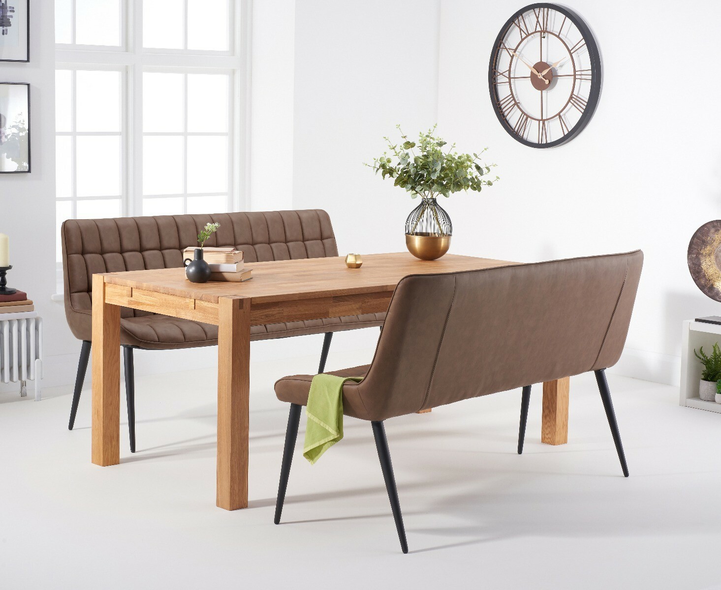 Antonio 220cm White Marble Dining Table