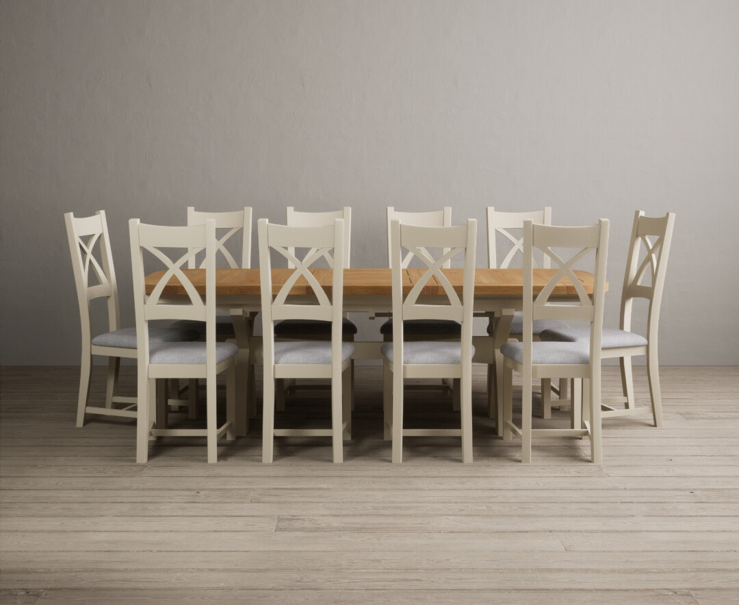 Colby 200cm Oval White Marble Dining Table with 6 Grey Lorenzo Chairs