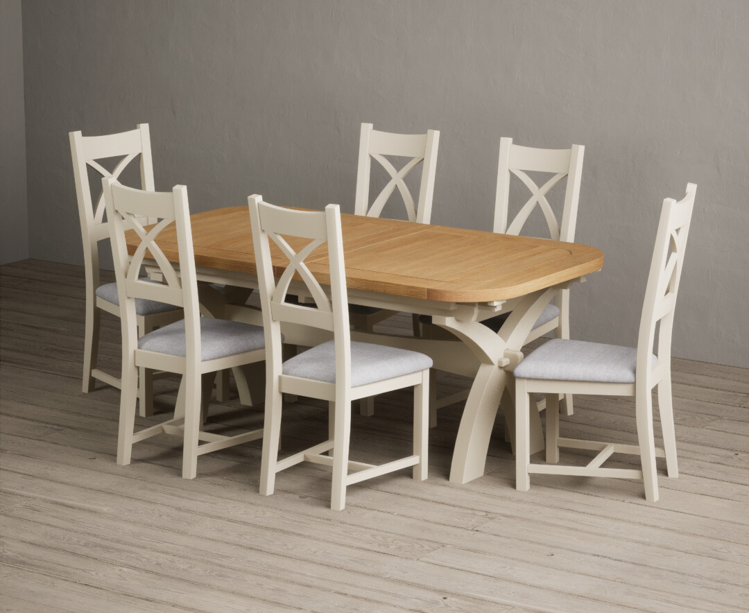 Colby 200cm Oval White Marble Dining Table with 6 Grey Lorenzo Chairs