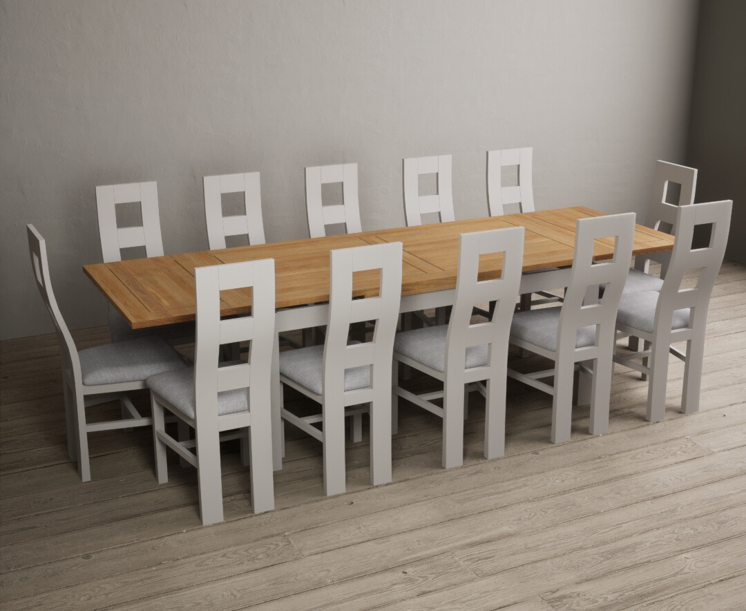 Colby 200cm Oval White Marble Dining Table with 6 Grey Sienna Chairs