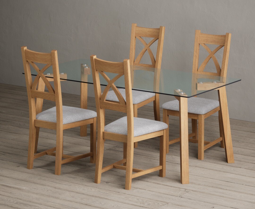 York 150cm Solid Oak Dining Table and 150 Oak Benches