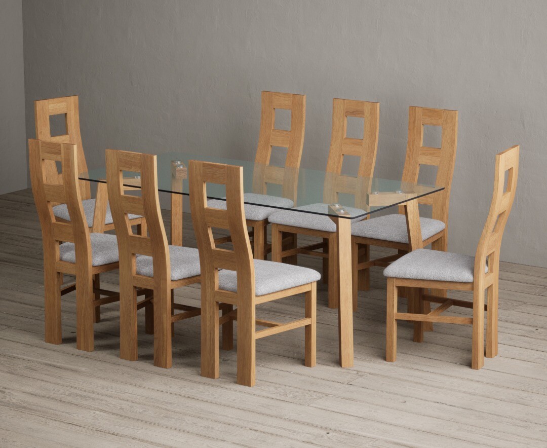Colby 200cm Oval White Marble Dining Table with 6 Grey Sienna Chairs