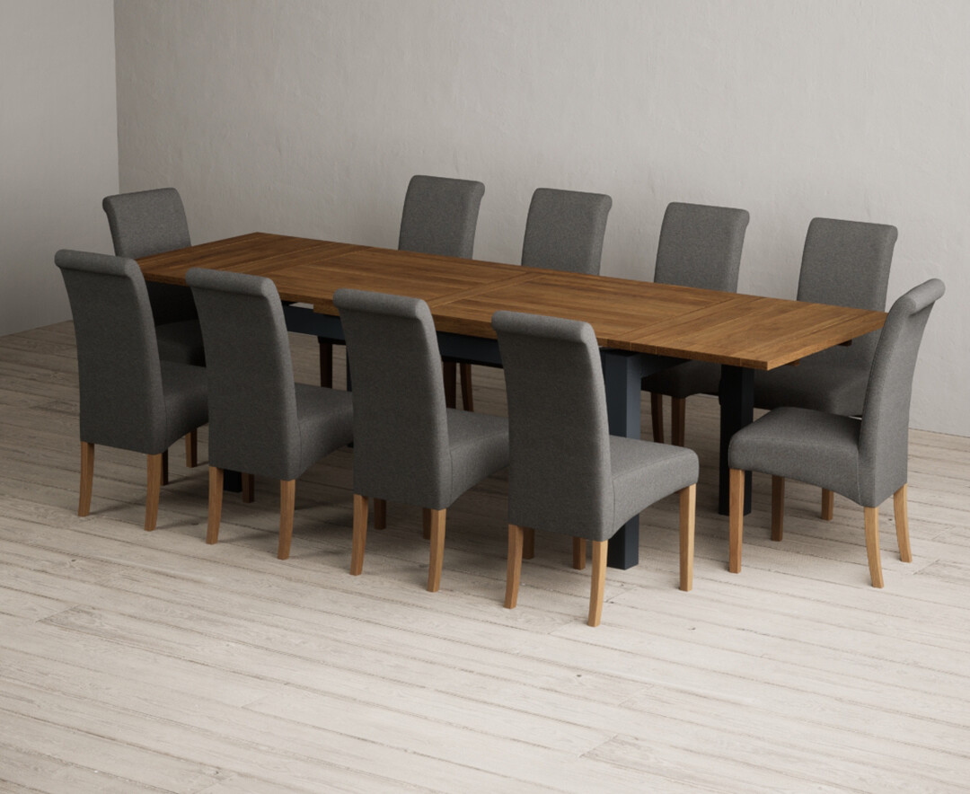 Colby 200cm Oval White Marble Dining Table with 6 Grey Lorenzo Chairs