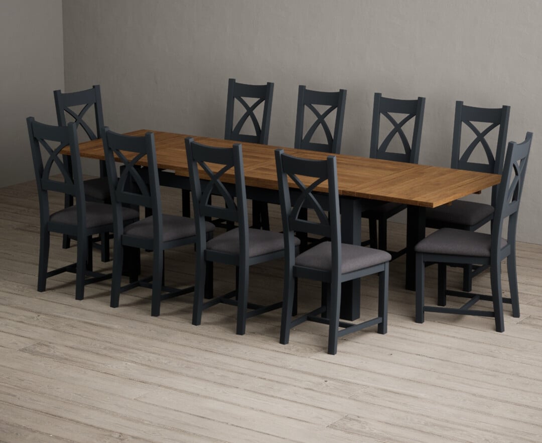 Colby 200cm Oval White Marble Dining Table with 6 Grey Sienna Chairs