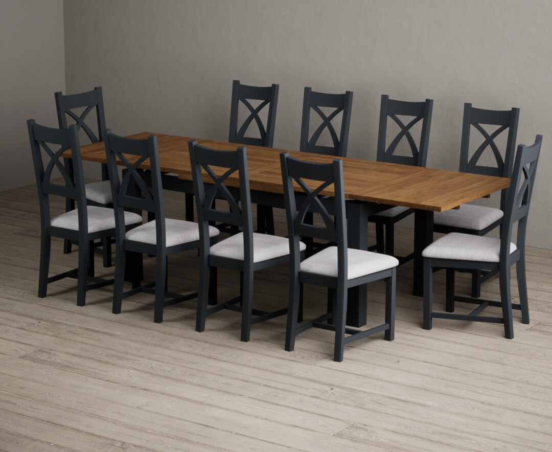 Colby 200cm Oval White Marble Dining Table with 6 Grey Lorenzo Chairs