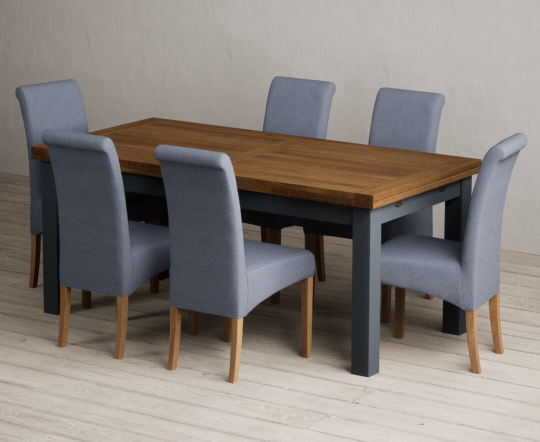 Colby 200cm Oval White Marble Dining Table with 6 Grey Sienna Chairs
