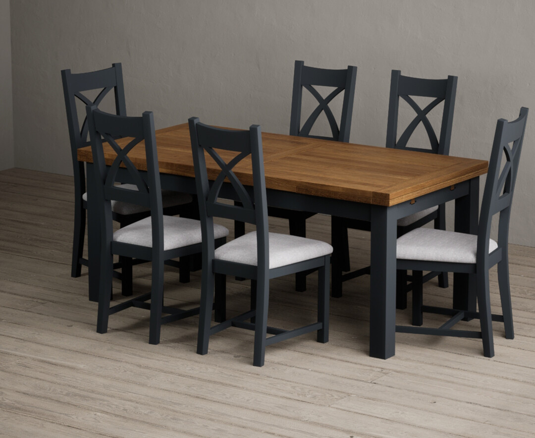 Colby 200cm Oval White Marble Dining Table with 6 Grey Sienna Chairs