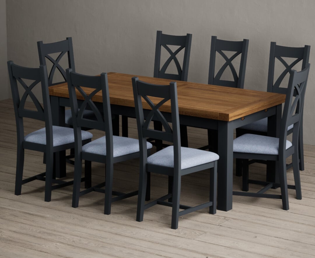 Colby 200cm Oval White Marble Dining Table with 6 Grey Sienna Chairs