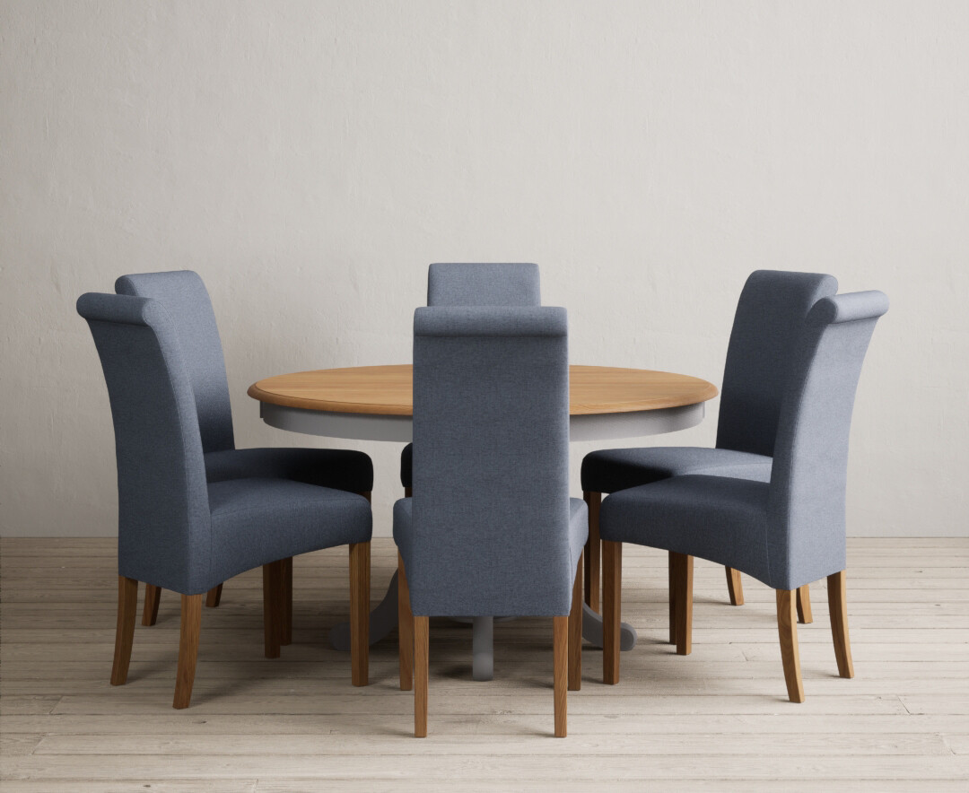 Colby 200cm Oval White Marble Dining Table with 6 Grey Lorenzo Chairs