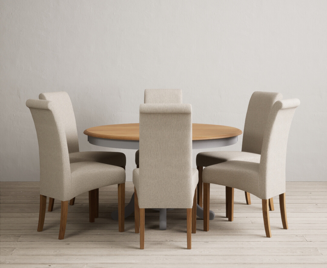 Colby 200cm Oval White Marble Dining Table with 6 Grey Lorenzo Chairs