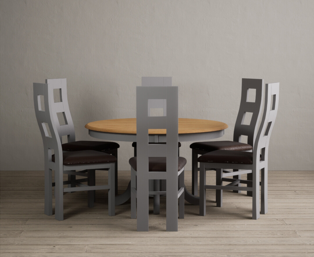 Colby 200cm Oval White Marble Dining Table with 6 Grey Lorenzo Chairs