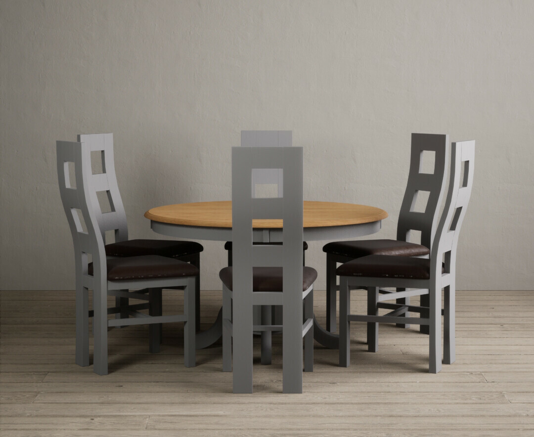 Colby 200cm Oval White Marble Dining Table with 6 Grey Lorenzo Chairs