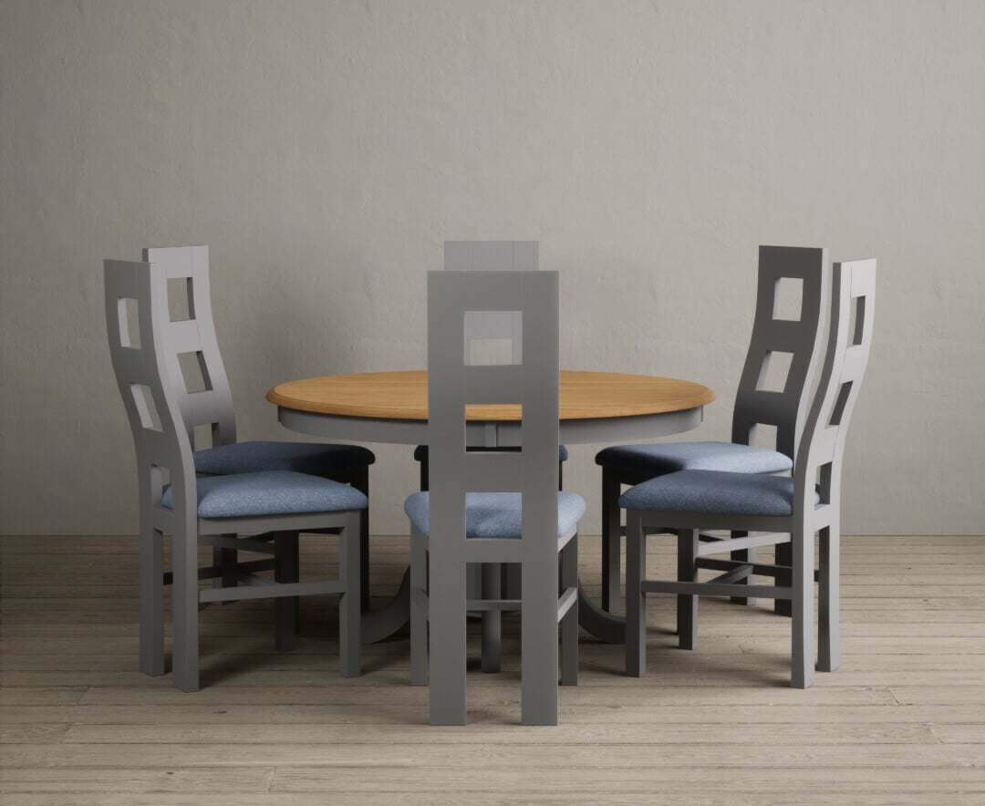Colby 200cm Oval White Marble Dining Table with 6 Grey Lorenzo Chairs
