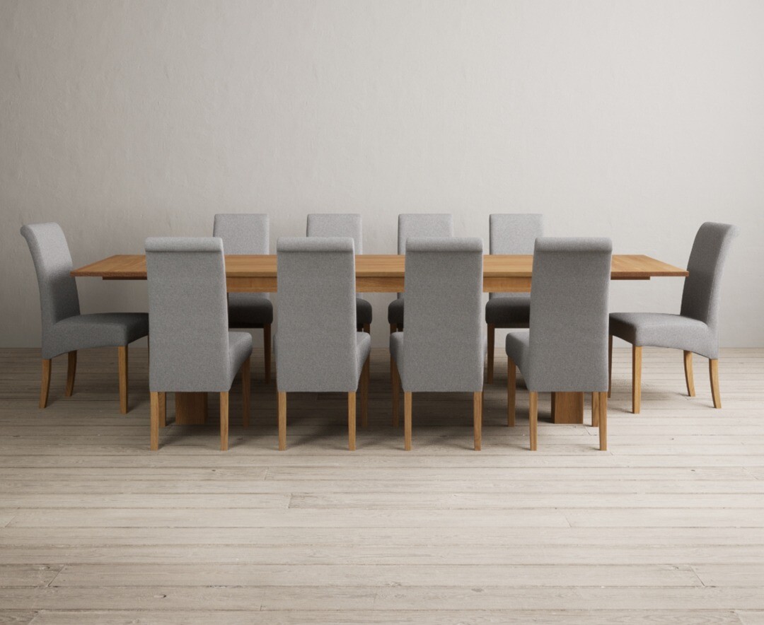 Extending Hertford 100cm - 130cm Oak and Soft White Painted Pedestal Dining Table
