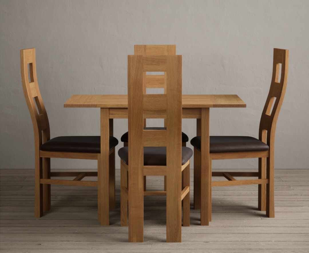 York 150cm Solid Oak Dining Table with 4 Light Grey York Chairs and 2 Oak Benches