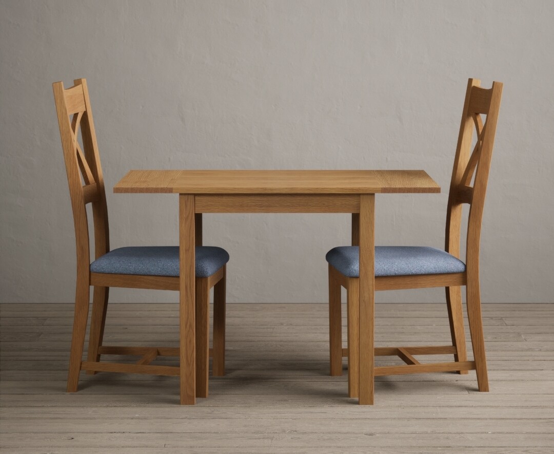 York 150cm Solid Oak Dining Table with 4 Light Grey York Chairs and 2 Oak Benches